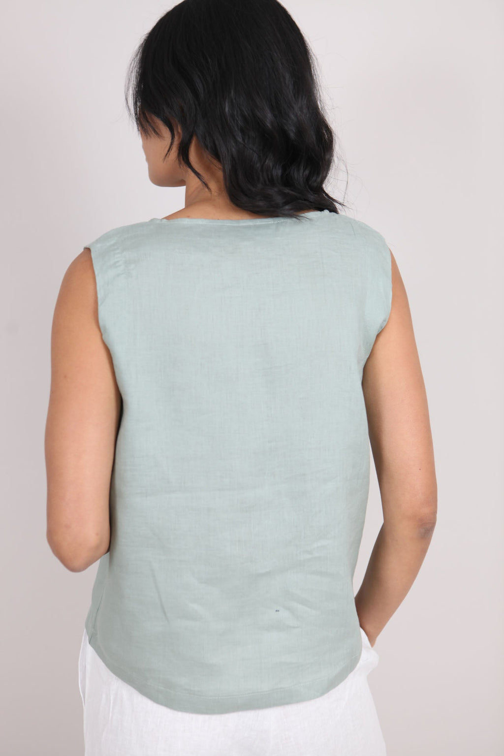 Gracie Linen Top | Sleeveless Linen Top — gallery