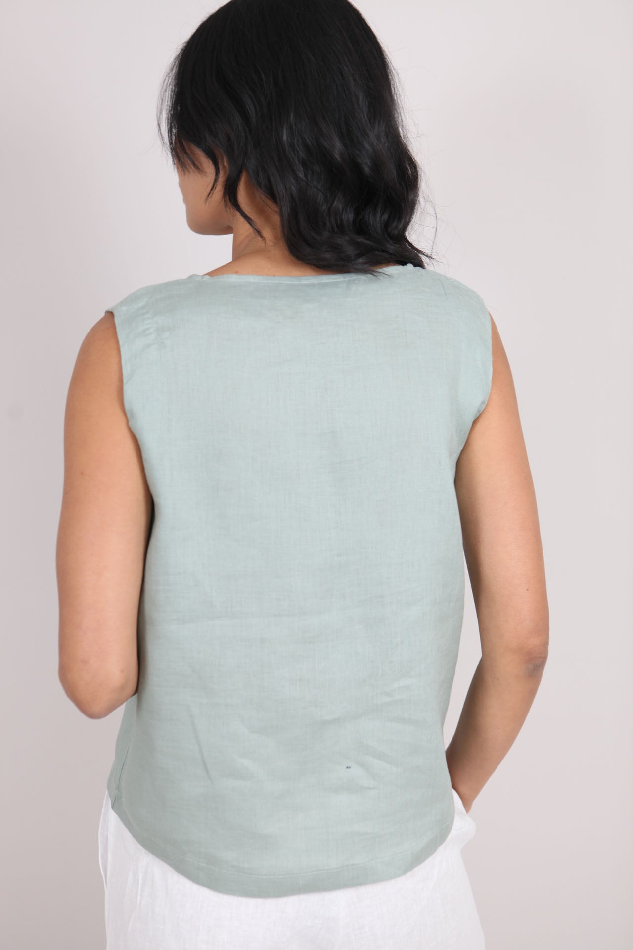 Gracie Linen Top | Sleeveless Linen Top — gallery