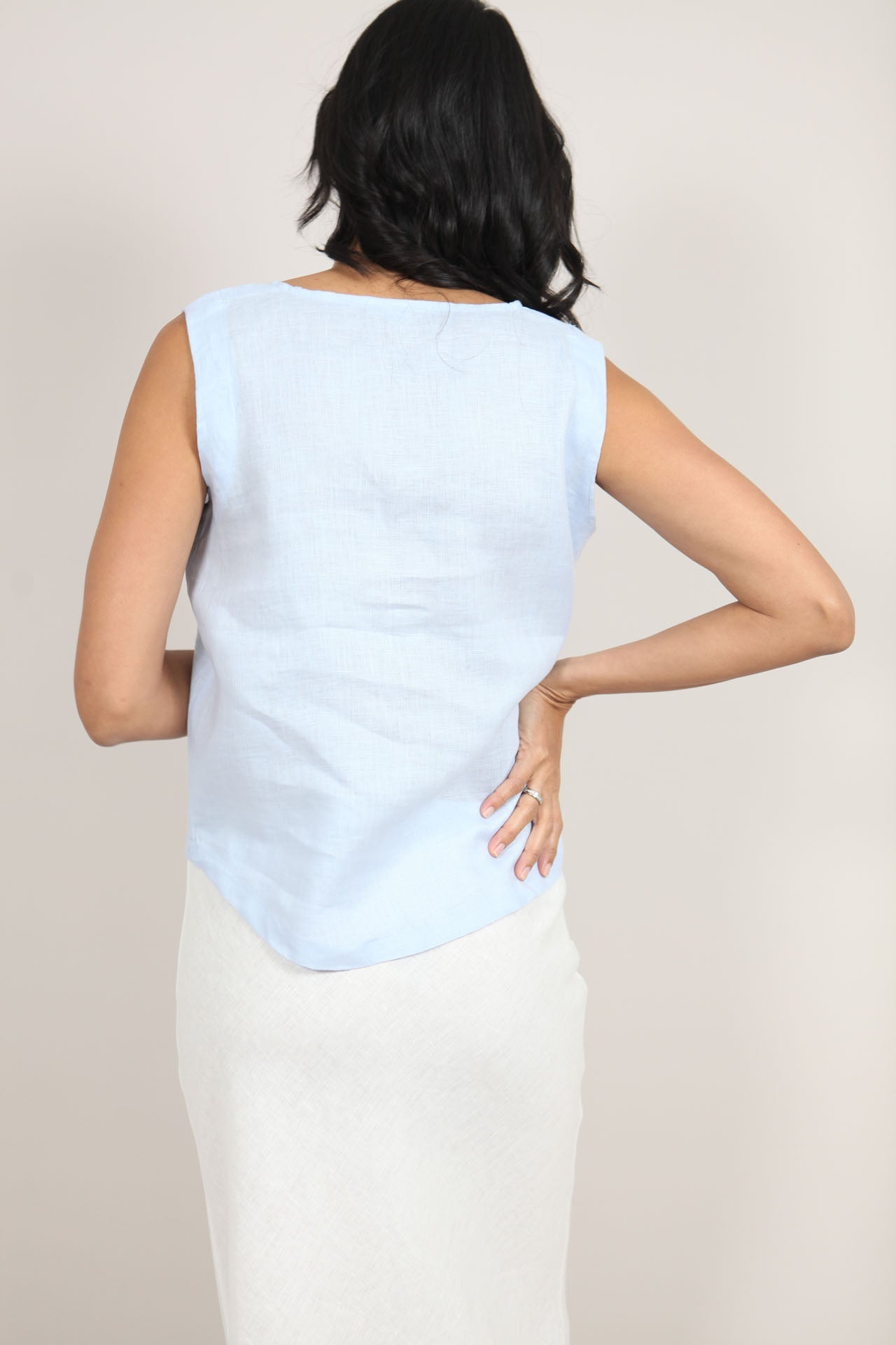 Gracie Linen Top | Sleeveless Linen Top — gallery