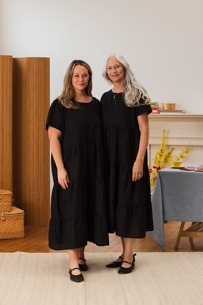 Chalet Tiered Dress Cotton Linen - gallery