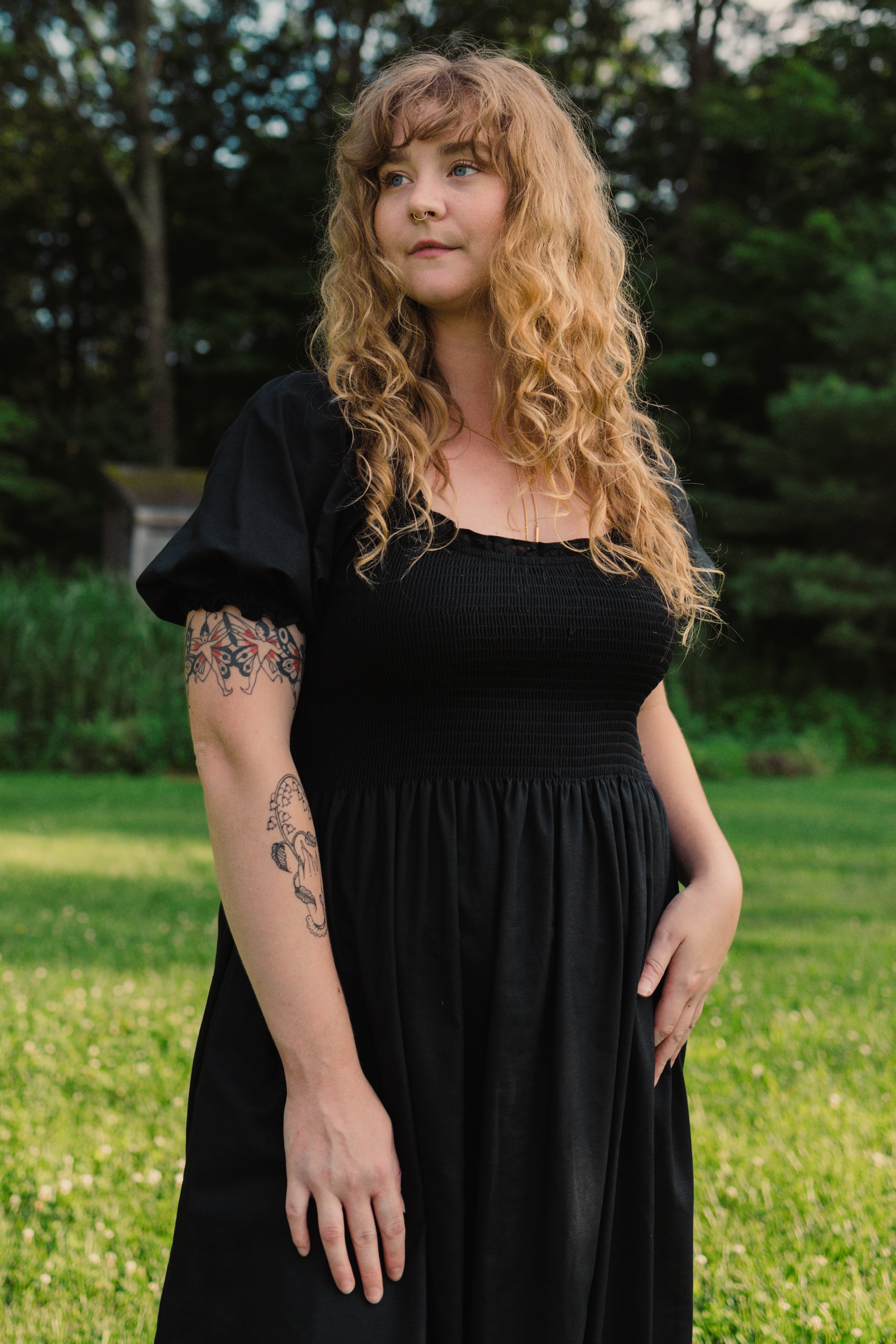 Goldie Smocked Short Sleeve Dress - gallery