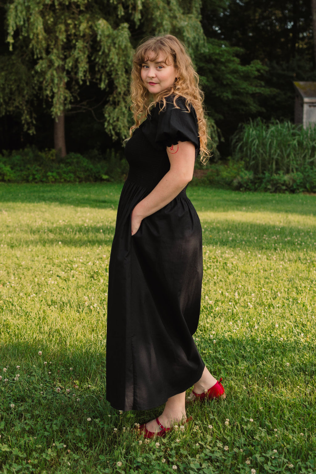 Goldie Smocked Short Sleeve Dress - gallery