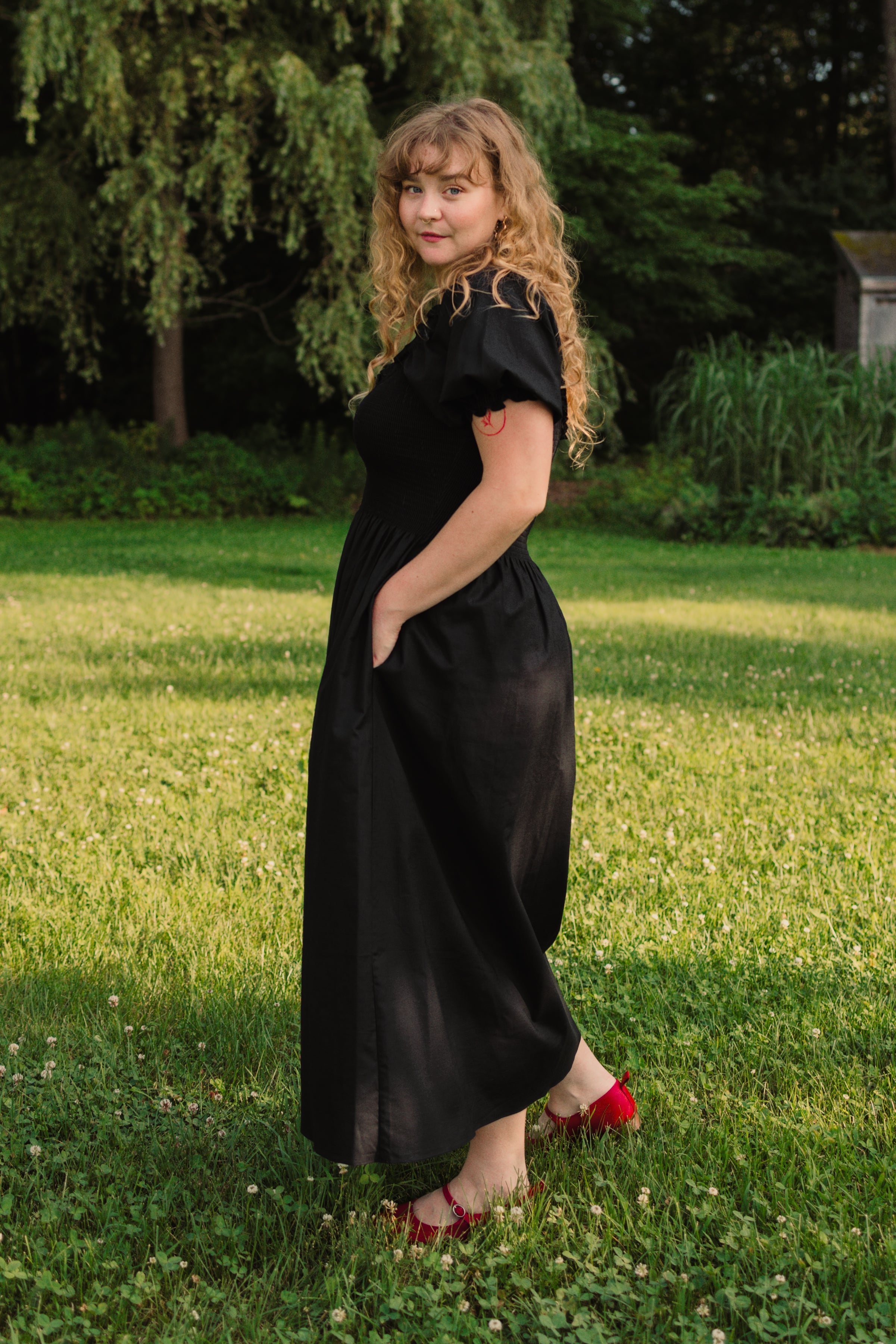 Goldie Smocked Short Sleeve Dress - gallery
