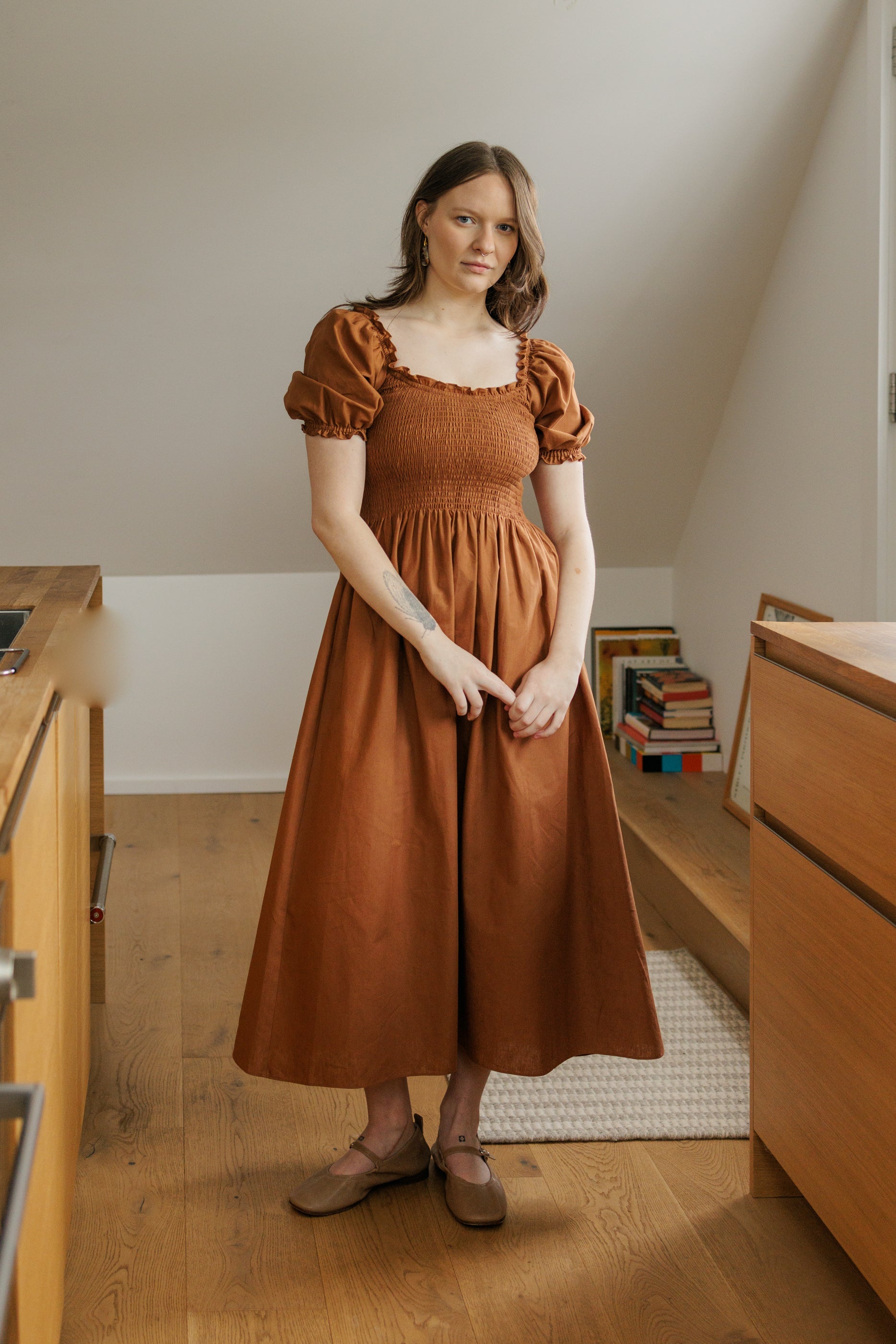 Goldie Smocked Short Sleeve Dress - gallery