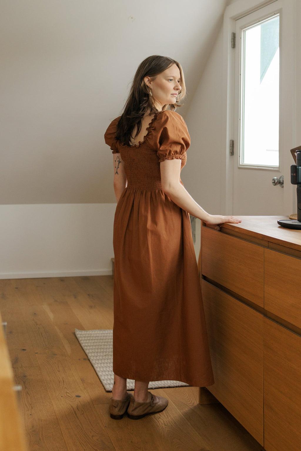 Goldie Smocked Short Sleeve Dress - gallery