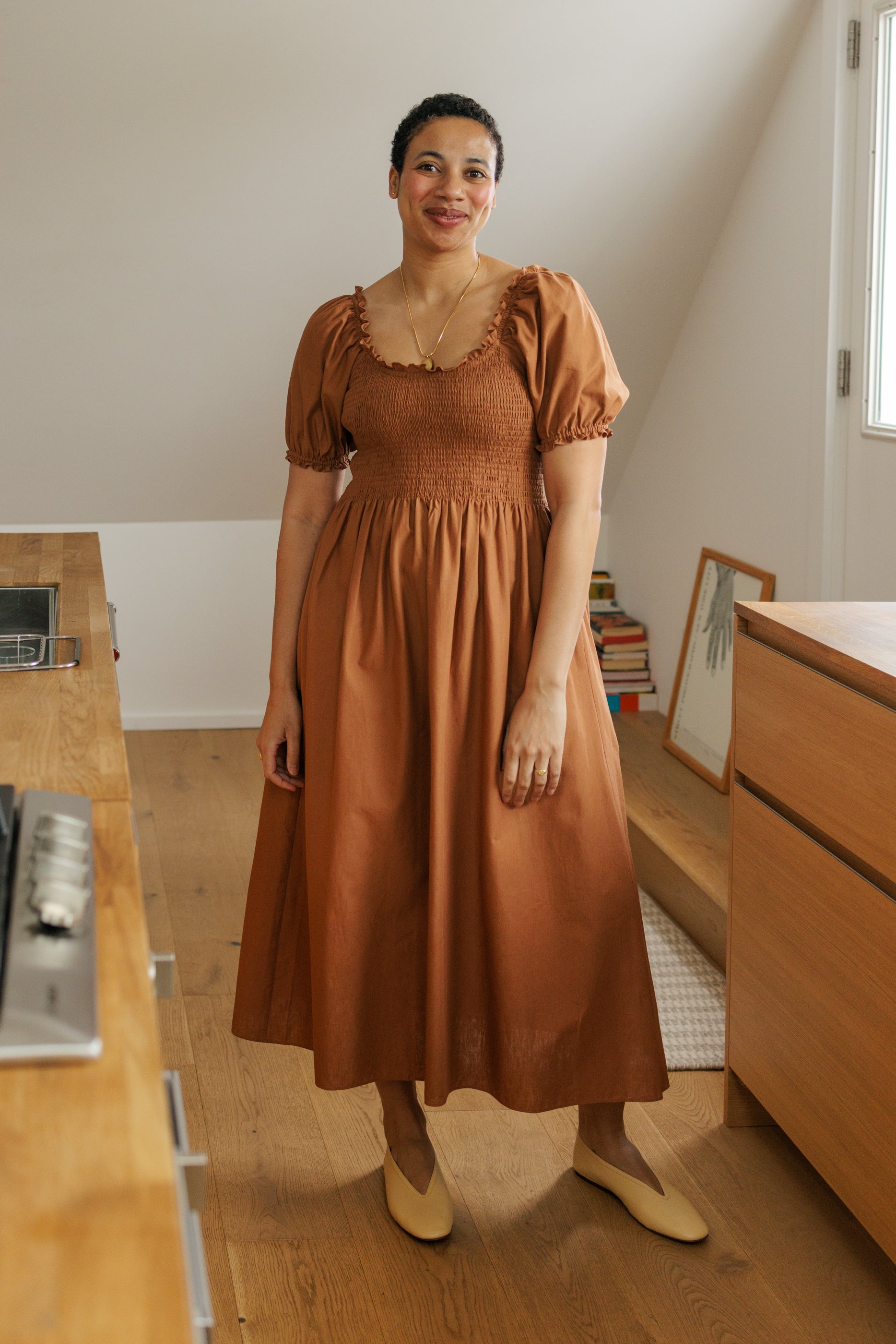 Goldie Smocked Short Sleeve Dress - gallery