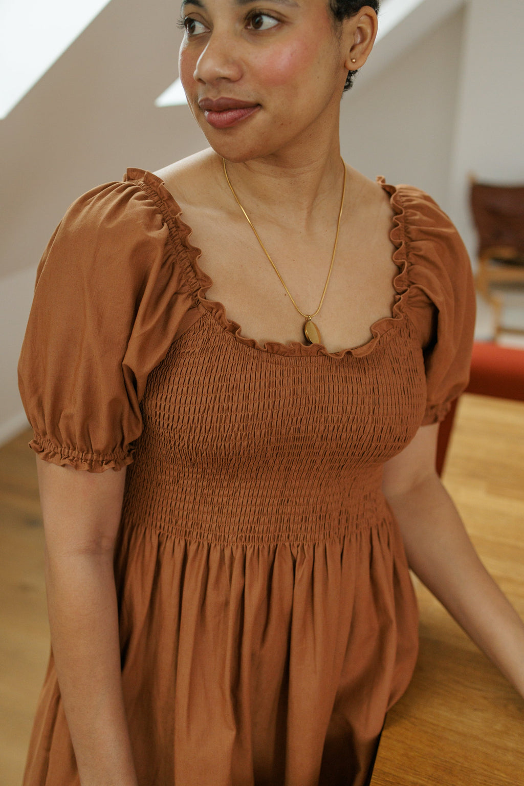 Goldie Smocked Short Sleeve Dress - gallery