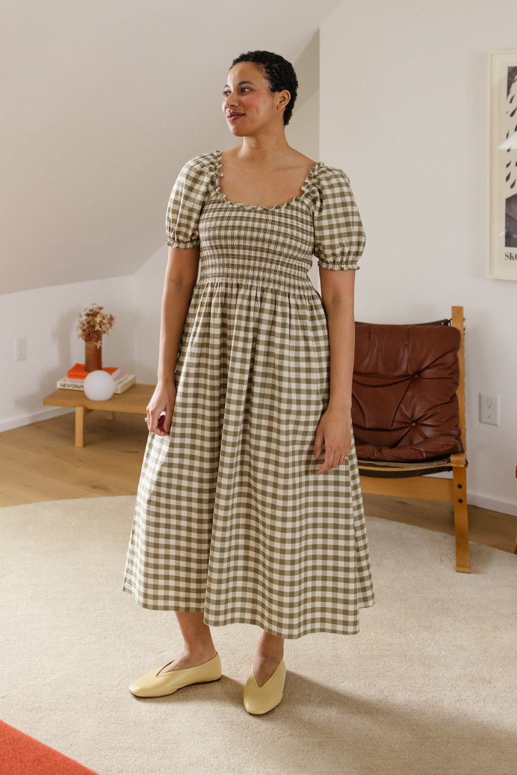 Goldie Smocked Short Sleeve Dress - gallery