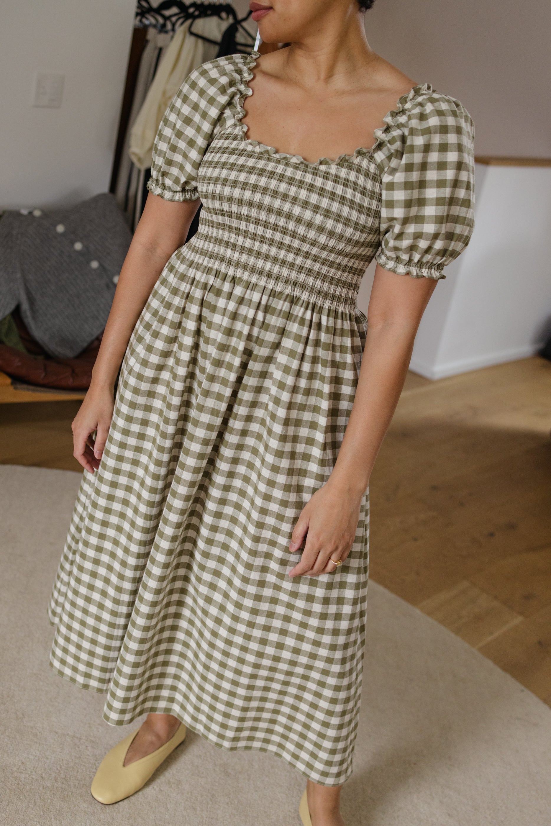 Goldie Smocked Short Sleeve Dress - gallery