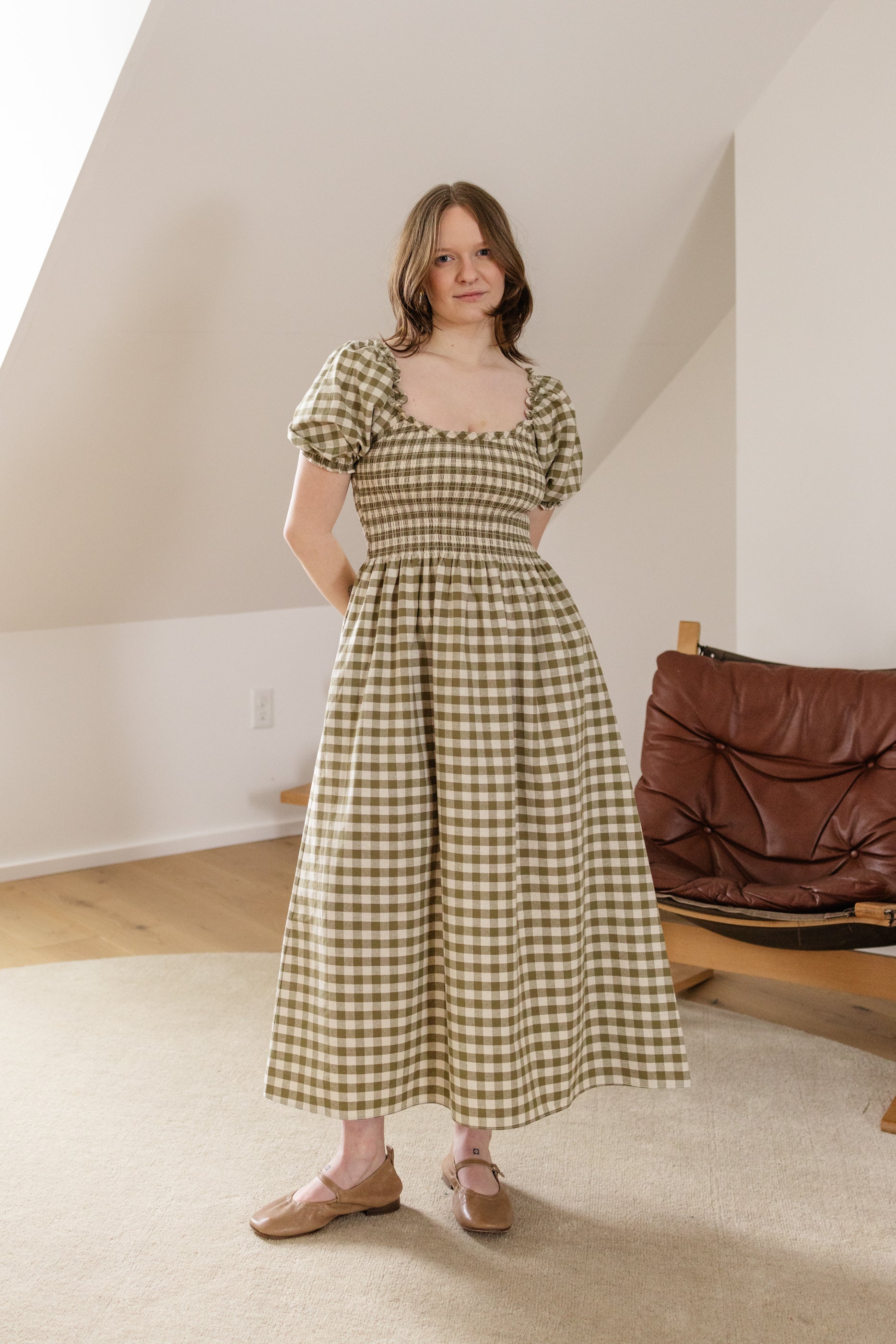 Goldie Smocked Short Sleeve Dress - gallery