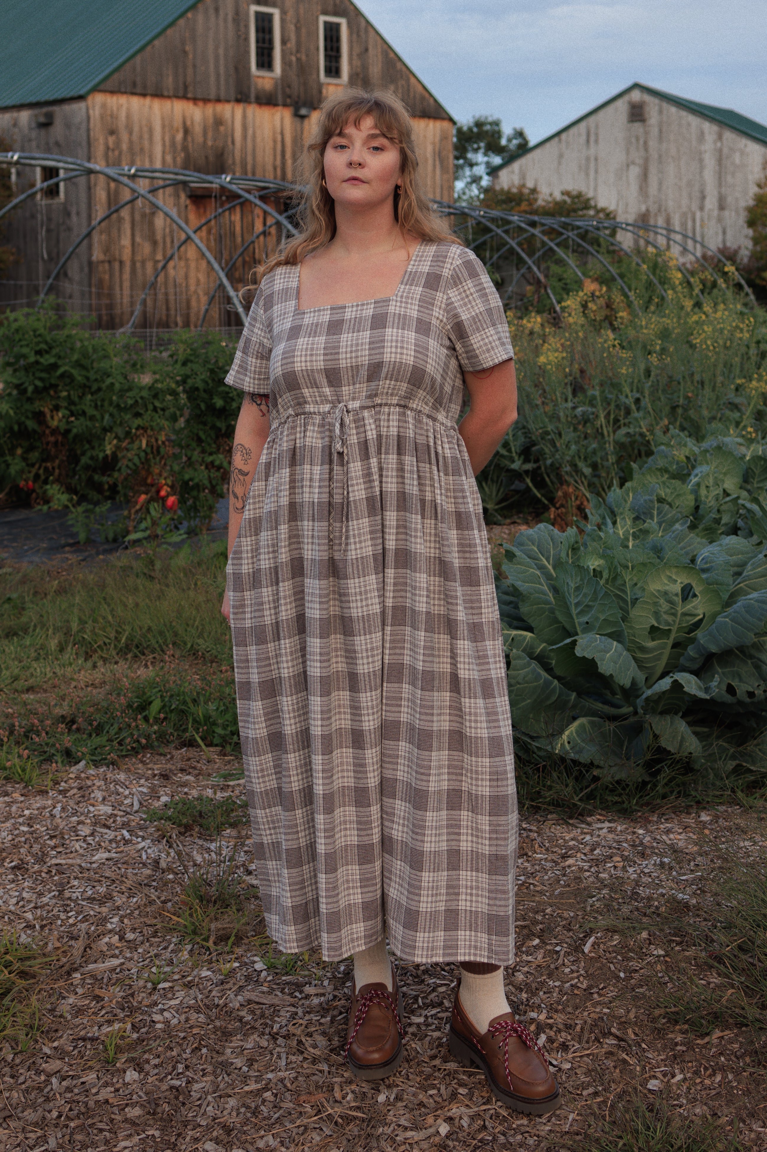 Nico Square Neck Drawstring Dress - gallery