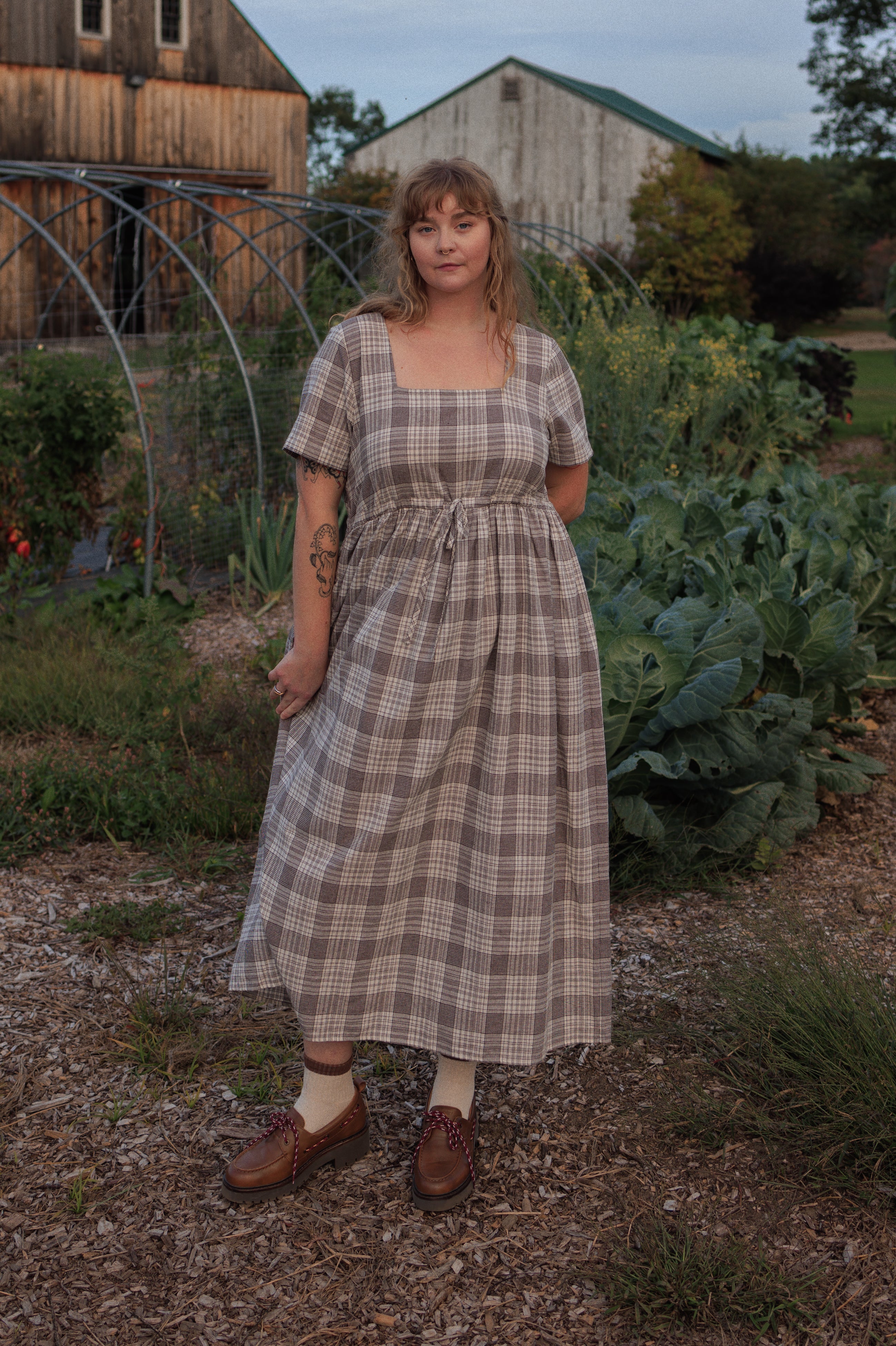 Nico Square Neck Drawstring Dress - gallery