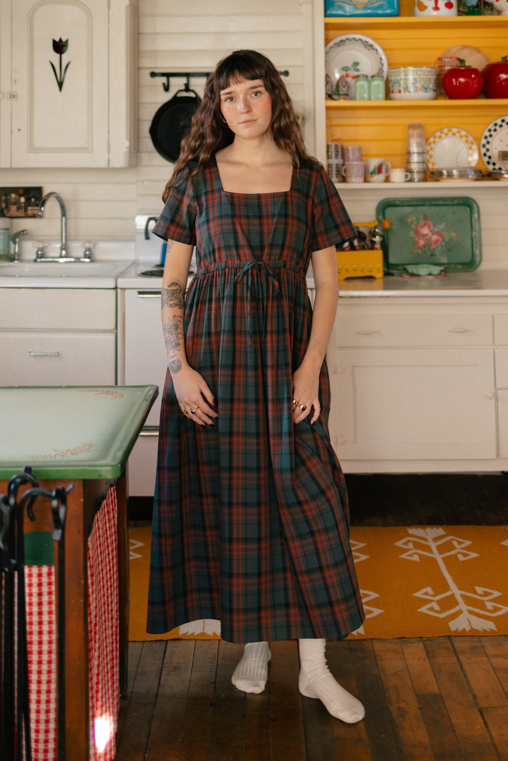 Nico Square Neck Drawstring Dress - gallery