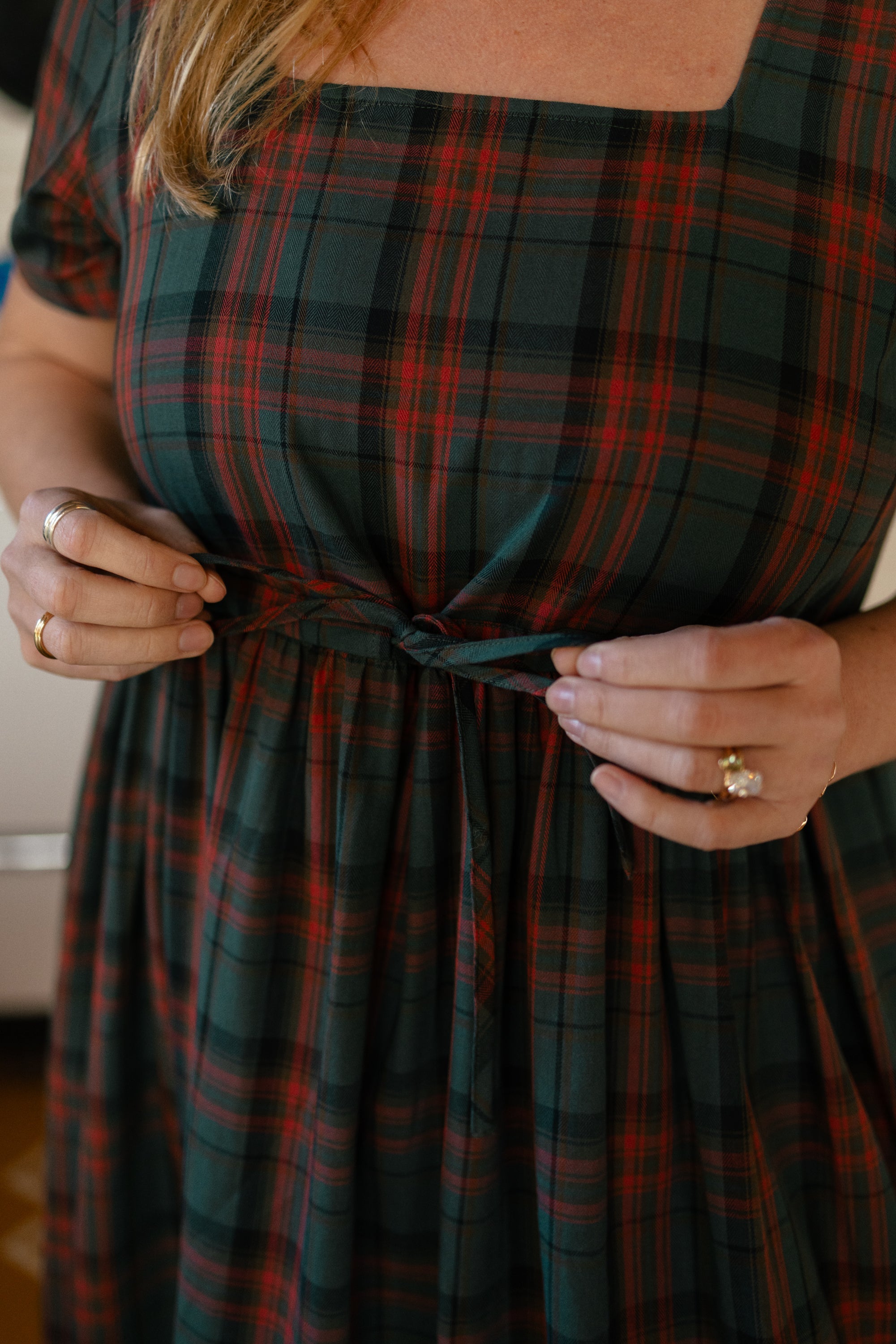 Nico Square Neck Drawstring Dress - gallery