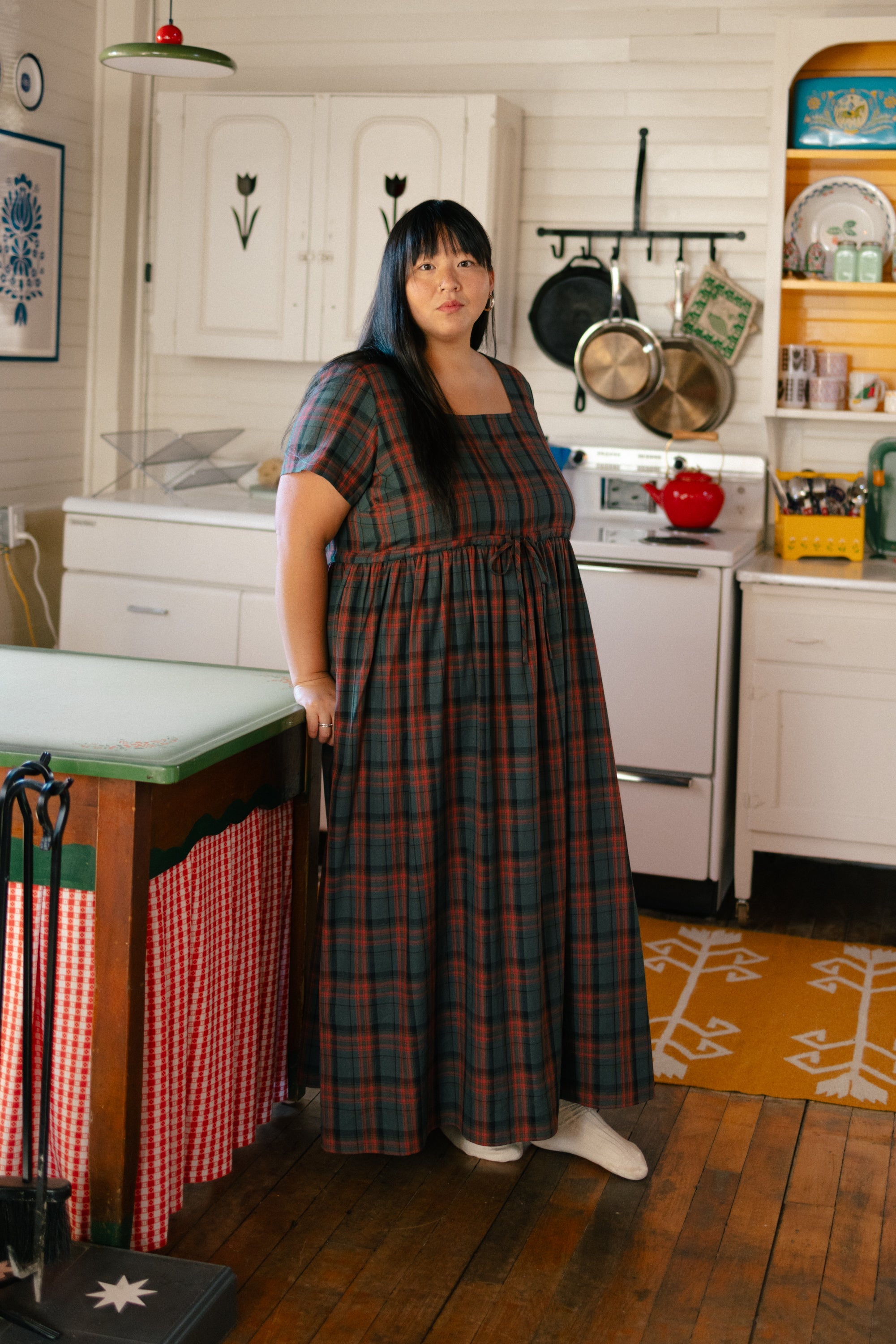 Nico Square Neck Drawstring Dress - gallery