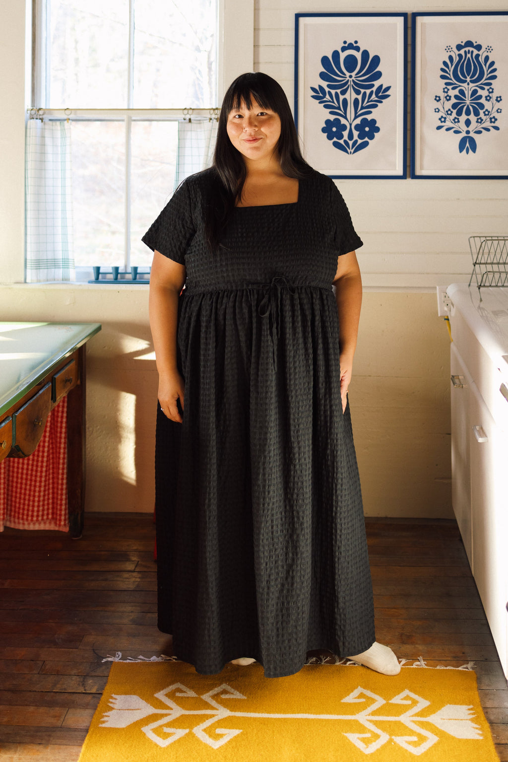 Nico Square Neck Drawstring Dress - gallery