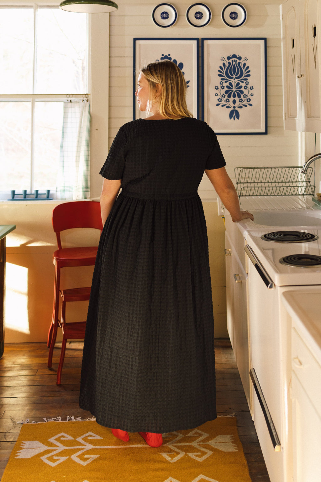 Nico Square Neck Drawstring Dress - gallery
