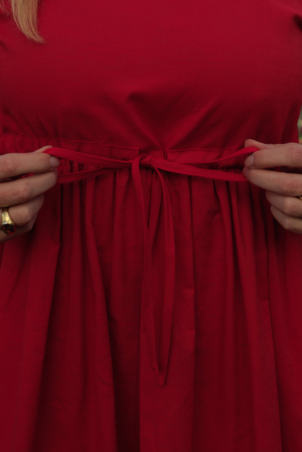 Nico Square Neck Drawstring Dress - gallery