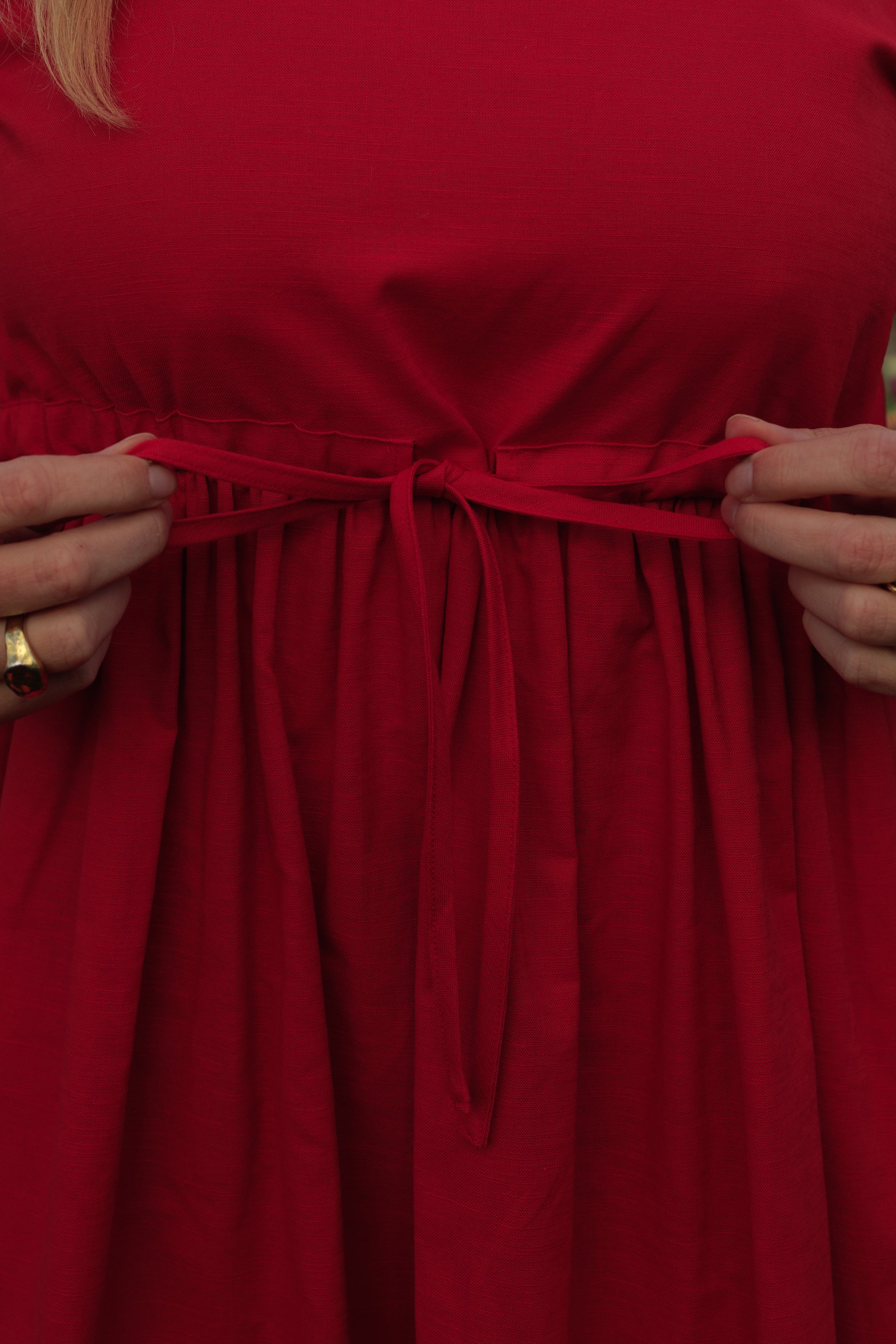 Nico Square Neck Drawstring Dress - gallery