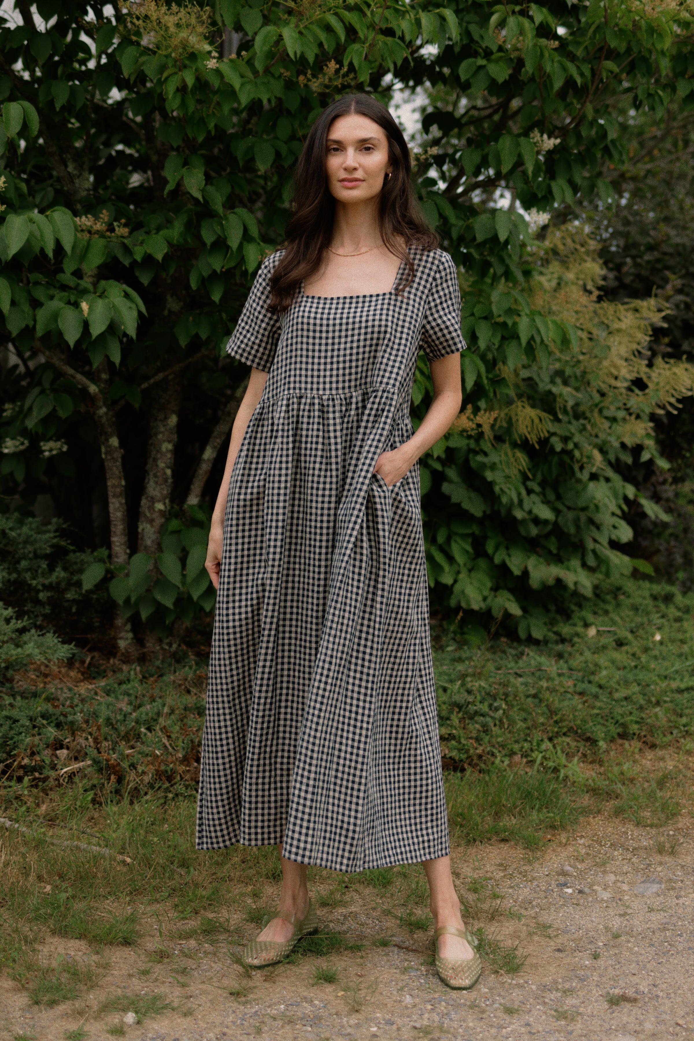 Nico Square Neck Midi Dress - gallery