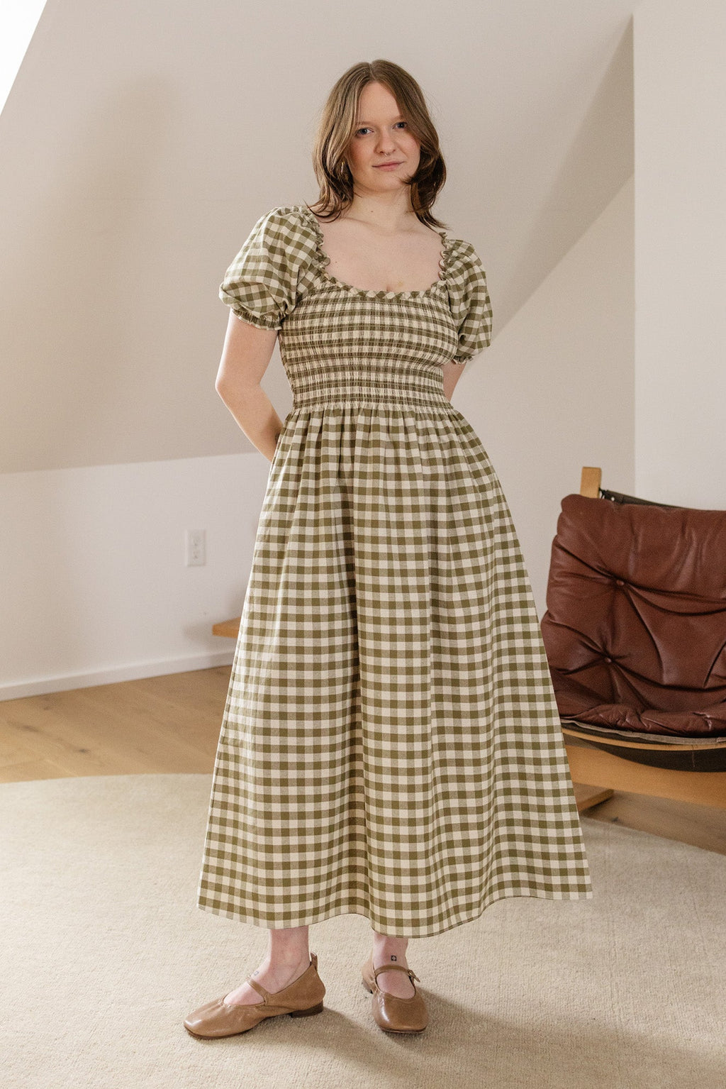 Goldie Smocked Short Sleeve Dress