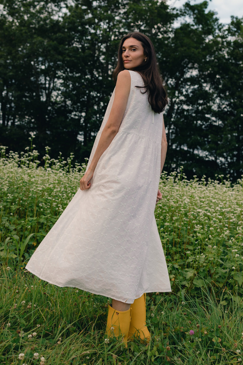 Luna Sleeveless Dress - Bow Lace