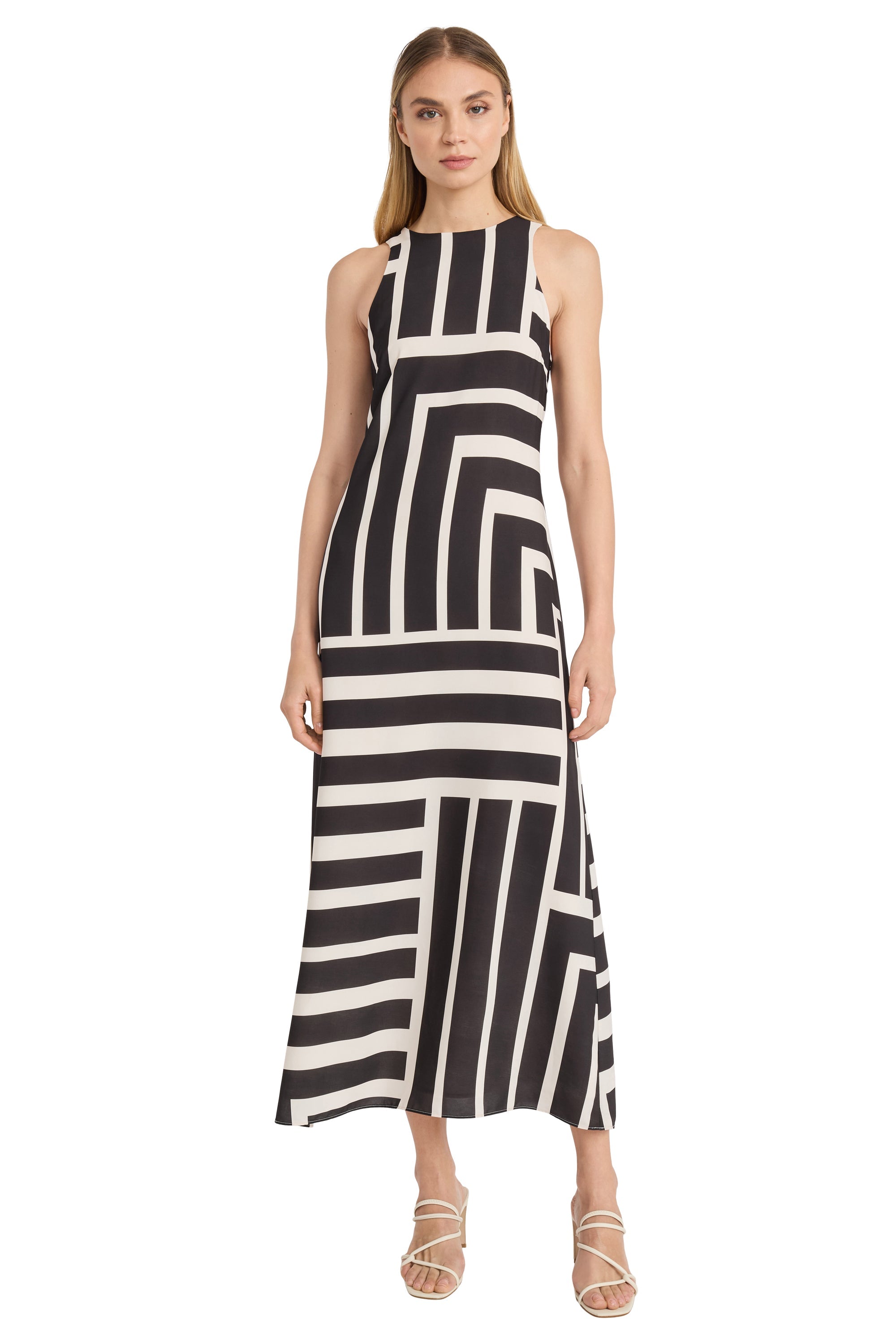 Quincy Midi Shift Dress in Intersection Stripes for Women - gallery