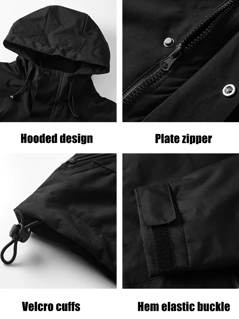 Waterproof Hiking Jacket with Windproof Hood for Women - gallery