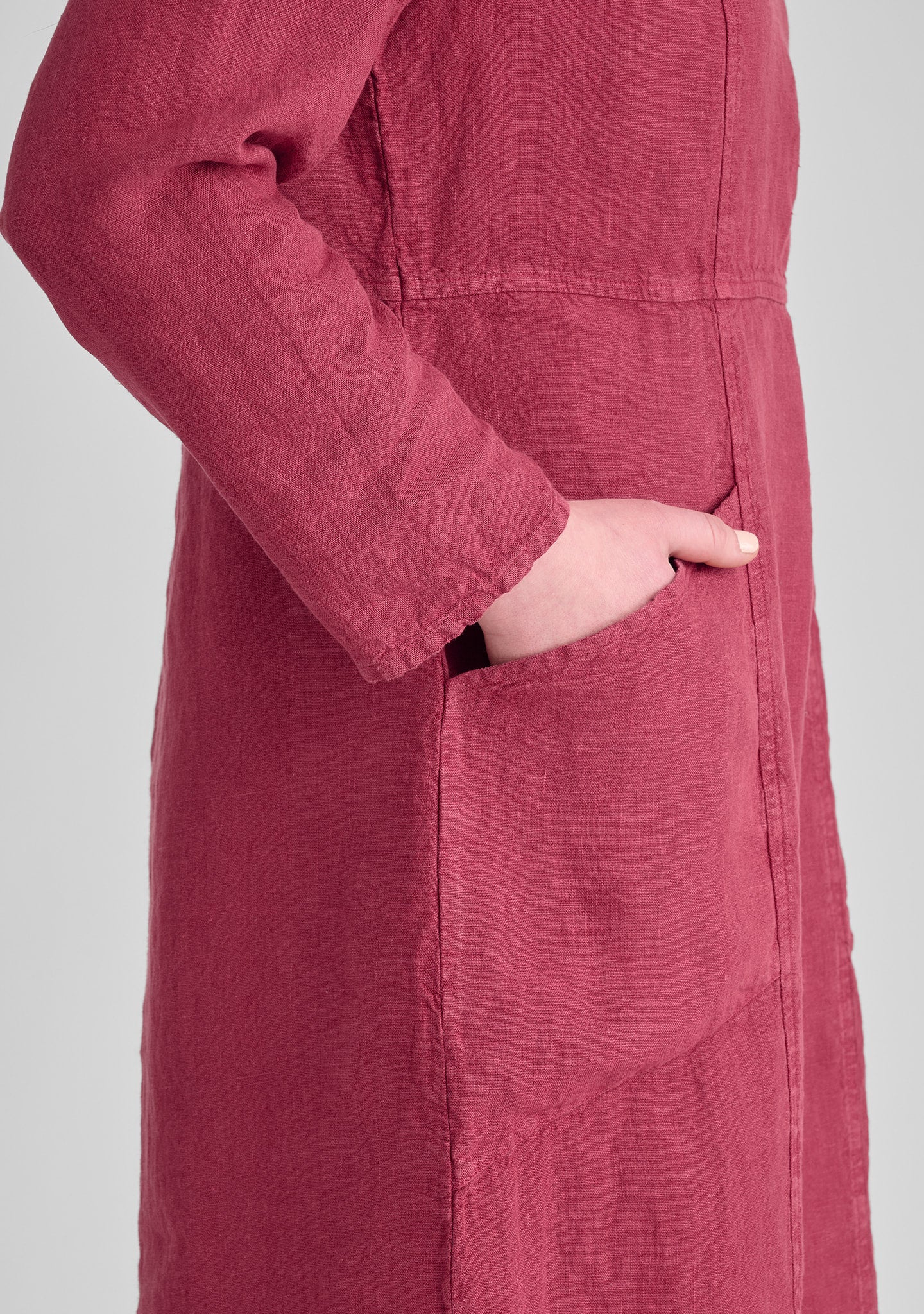 Vintage Linen Scoop Neck Dress for Women - gallery