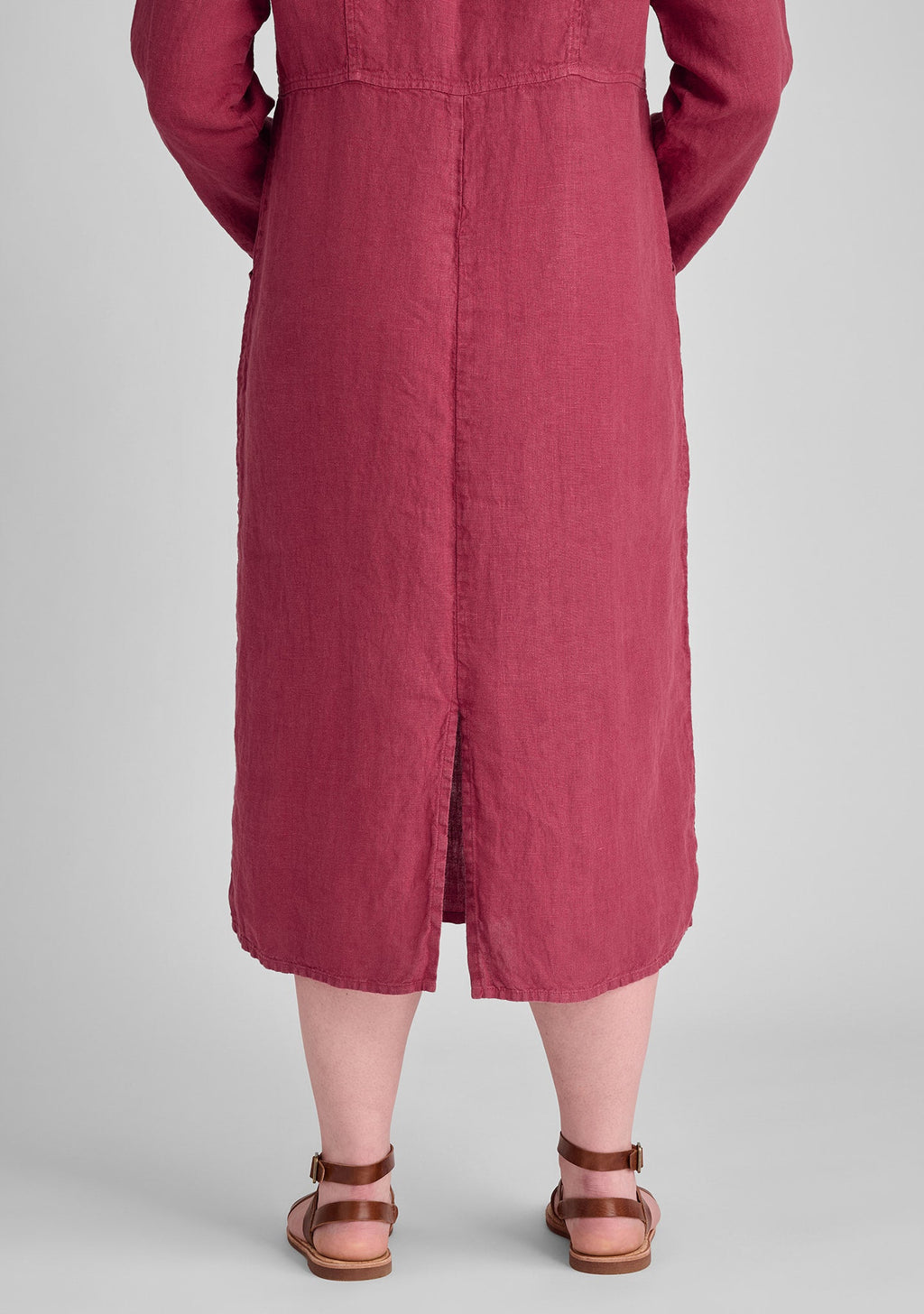 Vintage Linen Scoop Neck Dress for Women - gallery