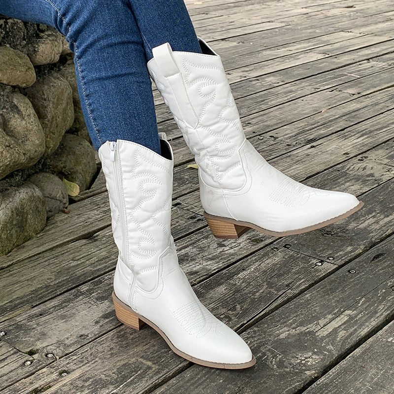 Stylish Metallic Cowboy Boots