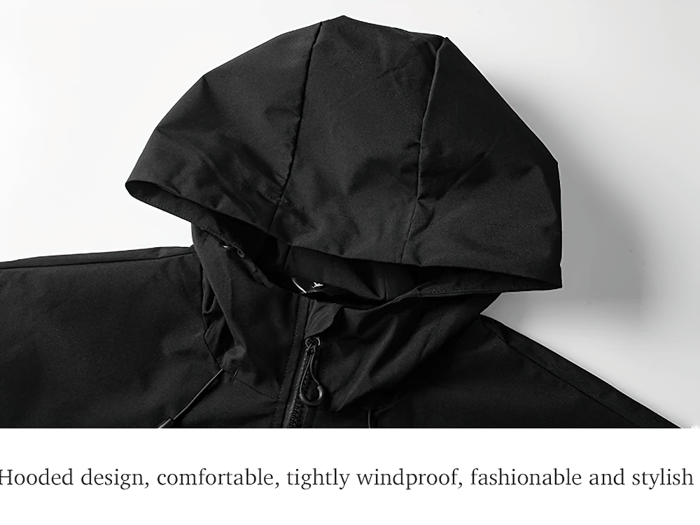 Waterproof Windbreaker Jacket with Velcro Cuffs for Women - gallery
