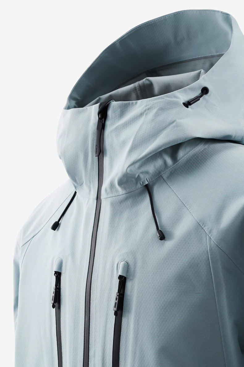 Windbreaker Jacket Hooded Waterproof Breathable Zip Pockets for Women - gallery