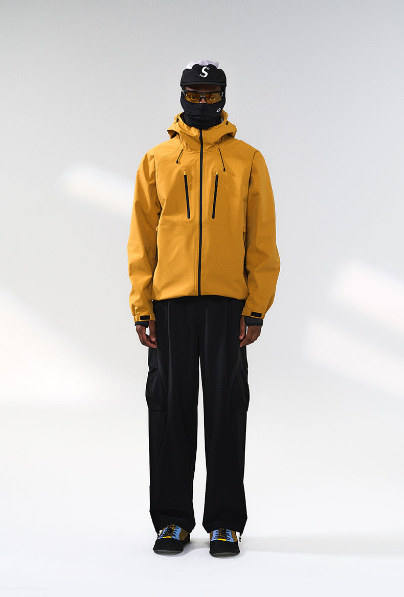Windbreaker Jacket Hooded Waterproof Breathable Zip Pockets for Women - gallery