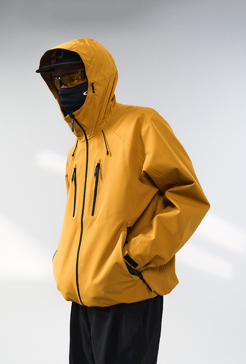 Windbreaker Jacket Hooded Waterproof Breathable Zip Pockets for Women - gallery