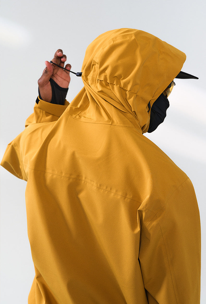 Windbreaker Jacket Hooded Waterproof Breathable Zip Pockets for Women - gallery