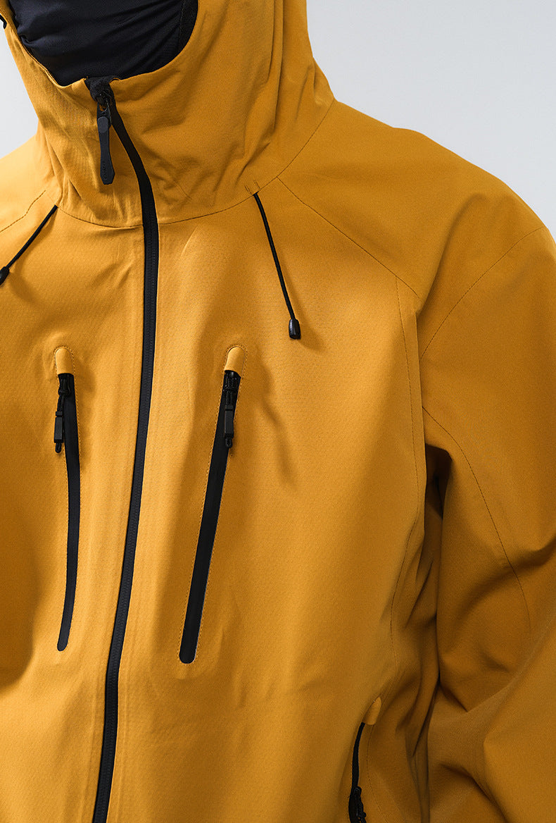 Windbreaker Jacket Hooded Waterproof Breathable Zip Pockets for Women - gallery