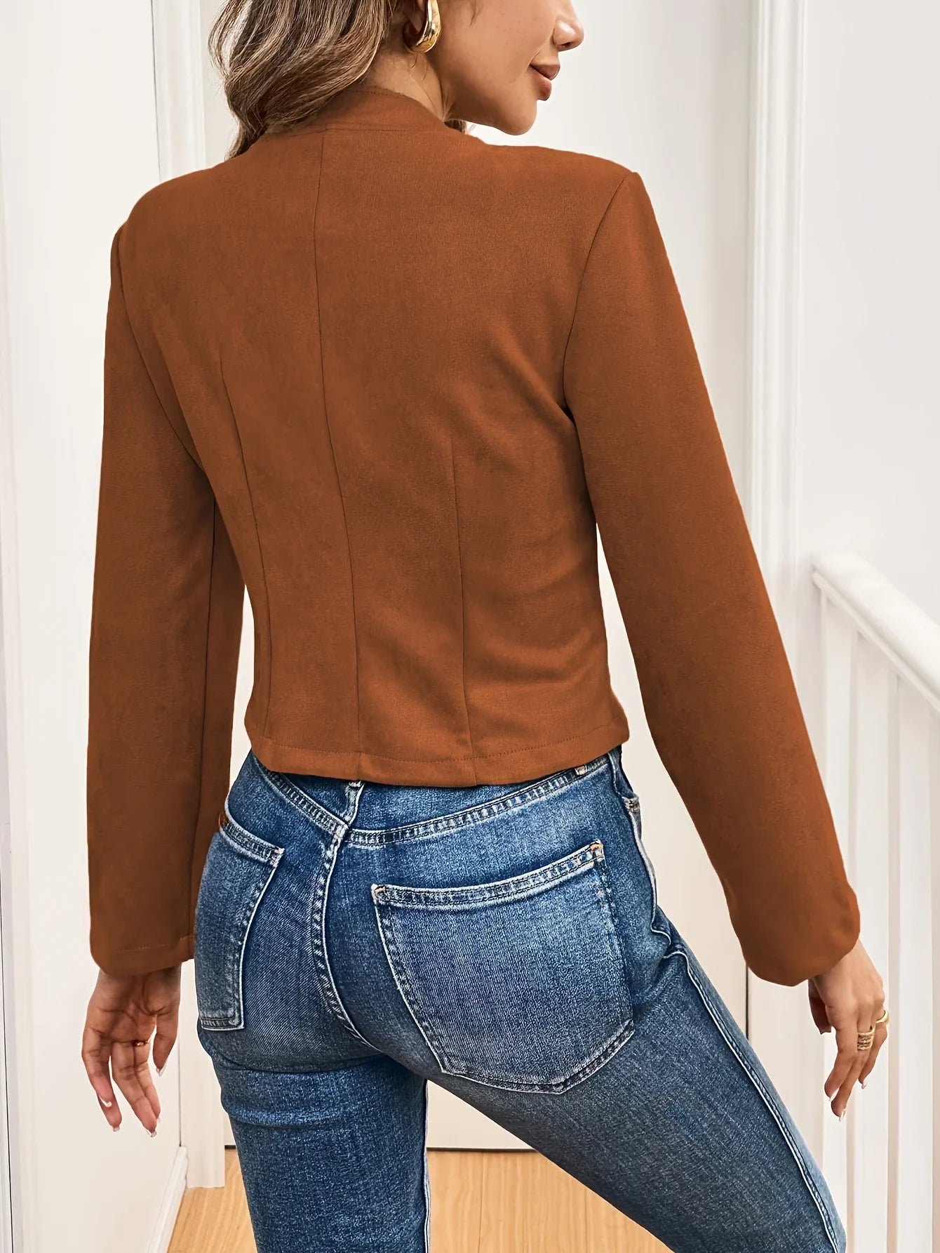 s Button Detail Tailored Short Blazer Shorts for Women - gallery