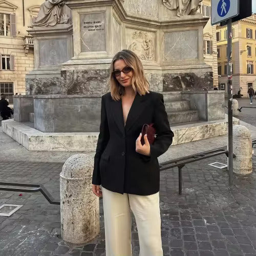 s Classic Two Button Tailored Blazer for Women