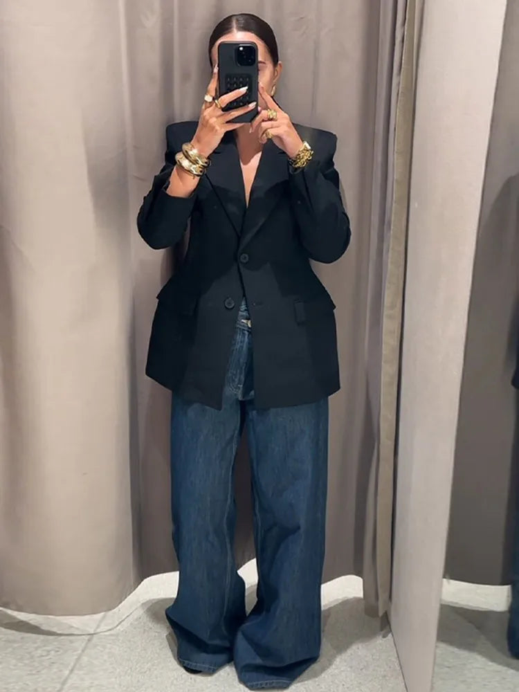 s Classic Two Button Tailored Blazer for Women - gallery
