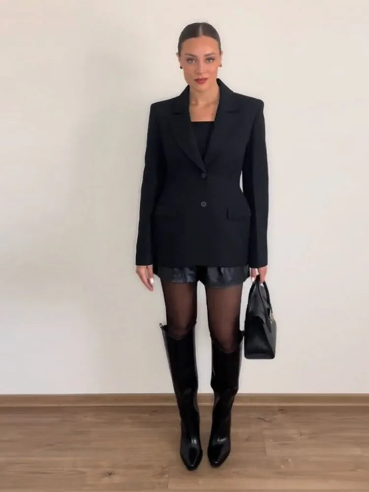 s Classic Two Button Tailored Blazer for Women - gallery