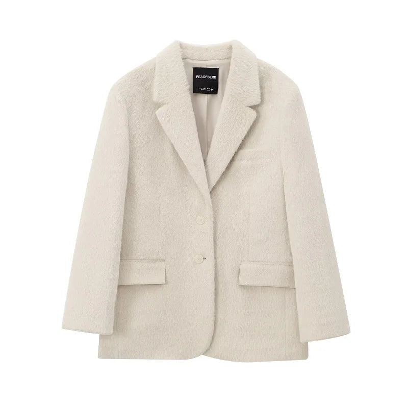 s Open Front Long Sleeve Longline Blazer Jacket for Women - gallery