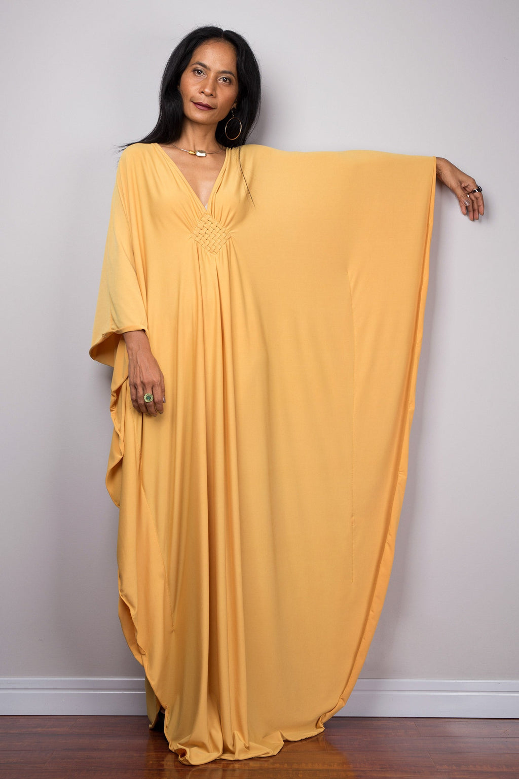 Butterfly Sleeve Kaftan Maxi Dress for Women - gallery