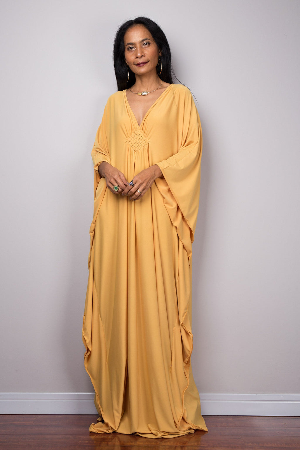Butterfly Sleeve Kaftan Maxi Dress for Women - gallery