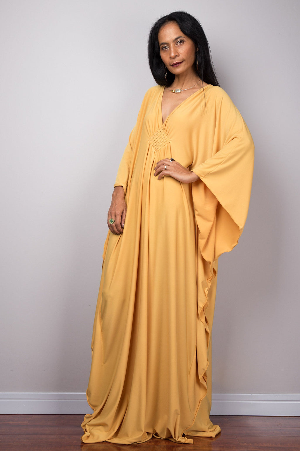 Butterfly Sleeve Kaftan Maxi Dress for Women - gallery
