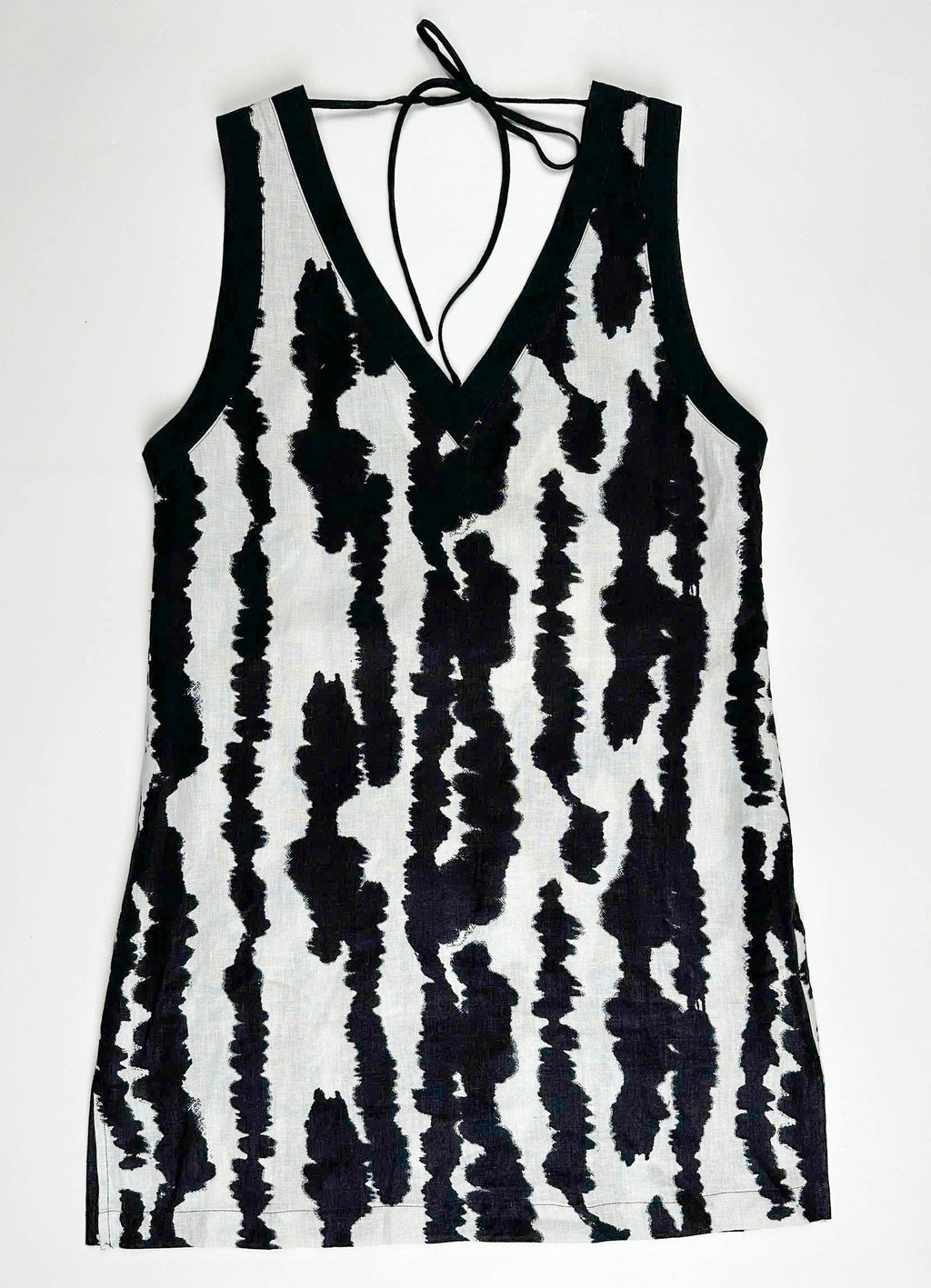 Brush Ink Echo Reversible Linen Mini Dress for Women - gallery