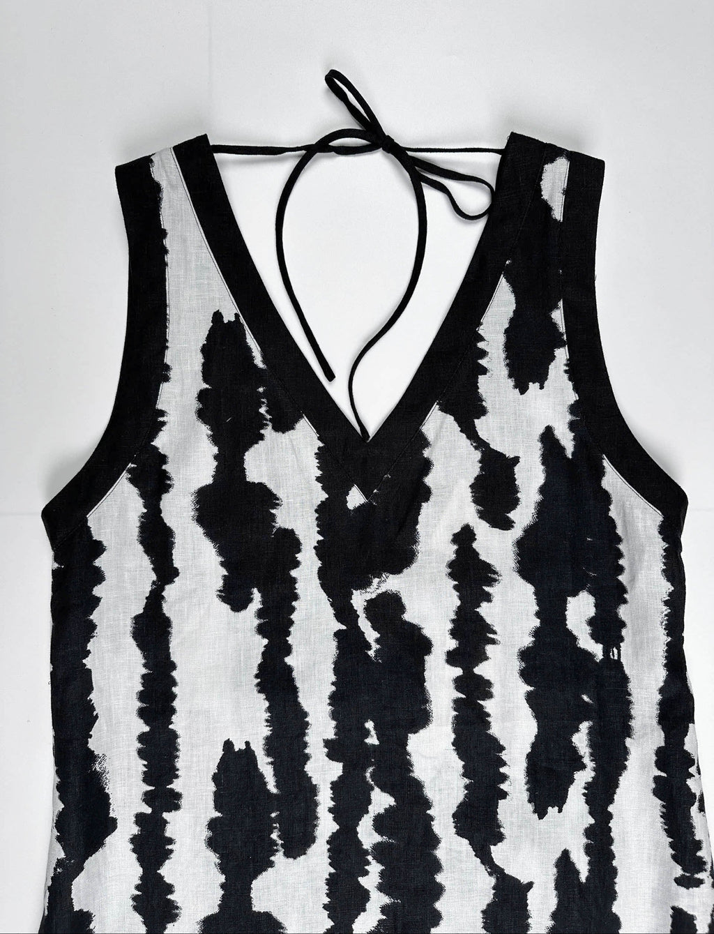 Brush Ink Echo Reversible Linen Mini Dress for Women - gallery